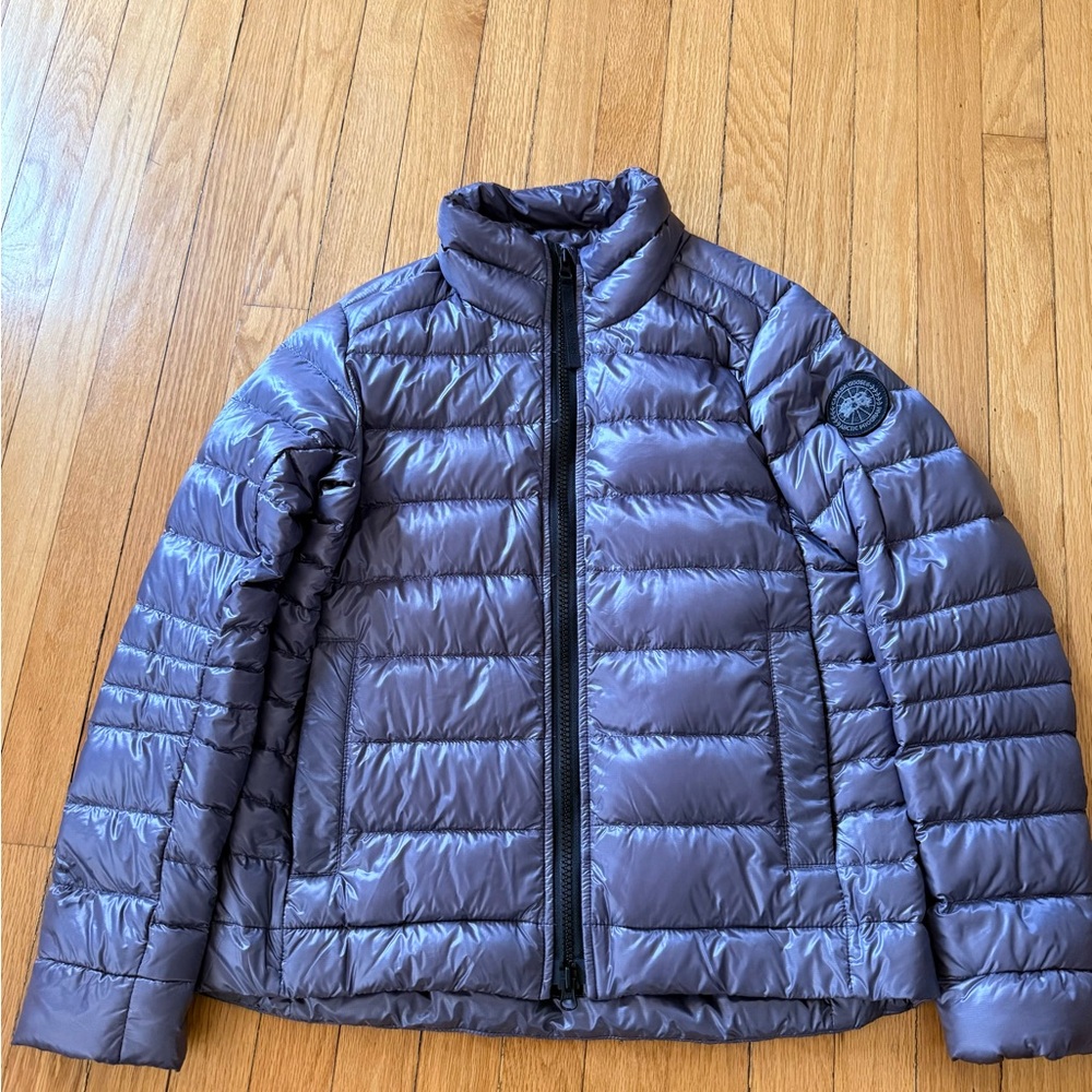 Canada Goose Women’s cypress down jacket in purple thistle in size Medium.